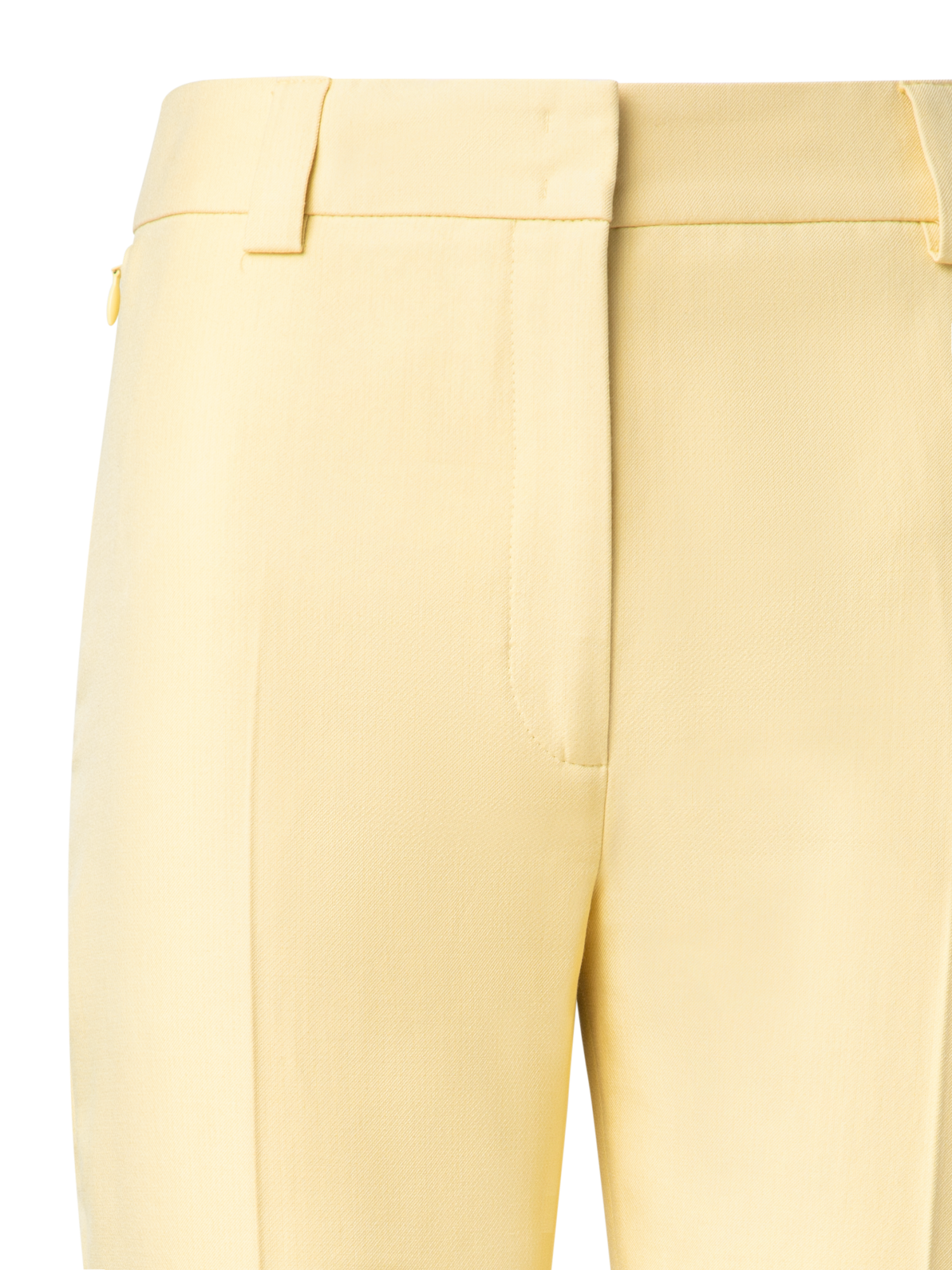Designer Tapered Hose aus Baumwoll-Seiden-Doubleface - Gelb