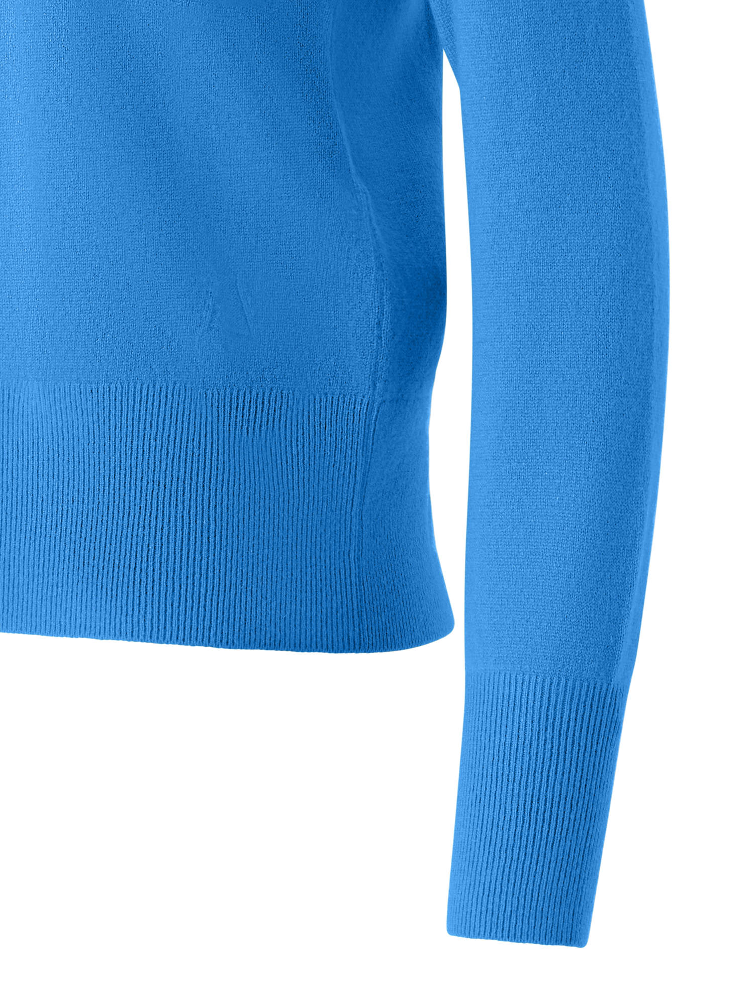 Designer Pullover mit V-Ausschnitt aus reinem Kaschmir - Blau