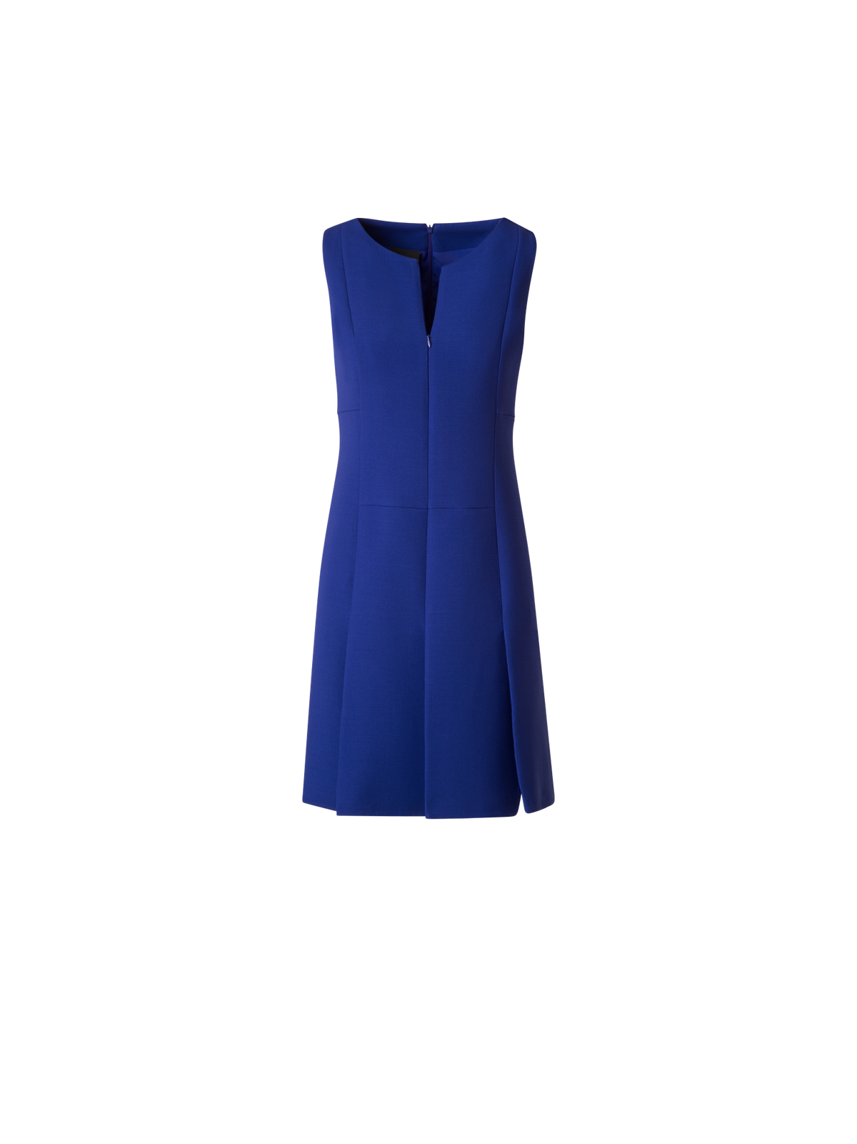 Designer Woll-Doubleface-Etuikleid mit Rock in A-Linie - Violett