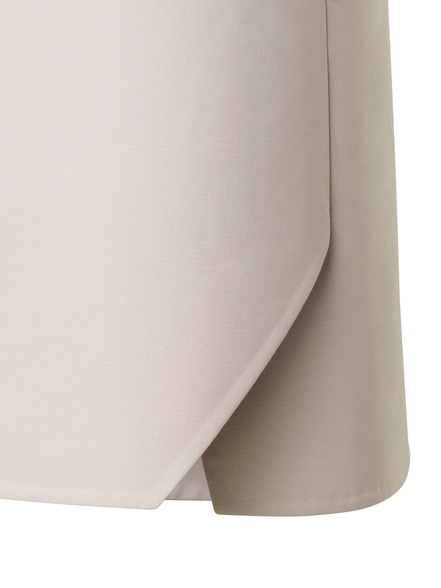 Designer Kurzer Rock aus Baumwoll-Doubleface - Beige