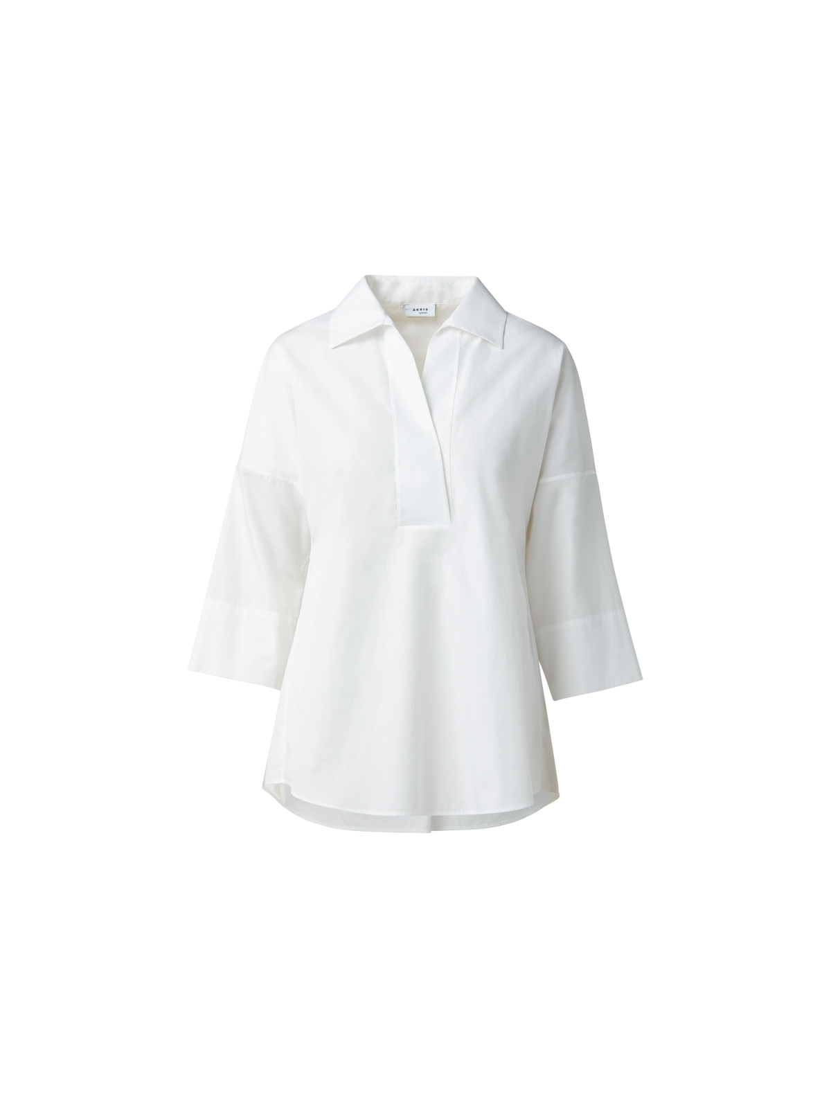 Designer Oversize Bluse aus Baumwolle - Weiss