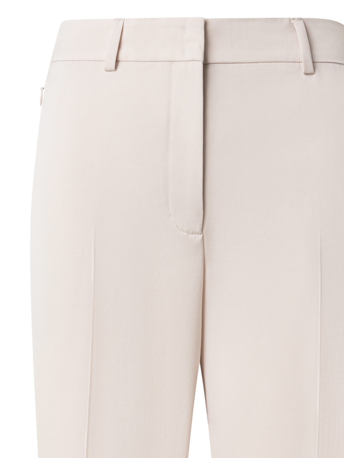 Designer Gerade Hose aus Woll-Gabardine - Beige