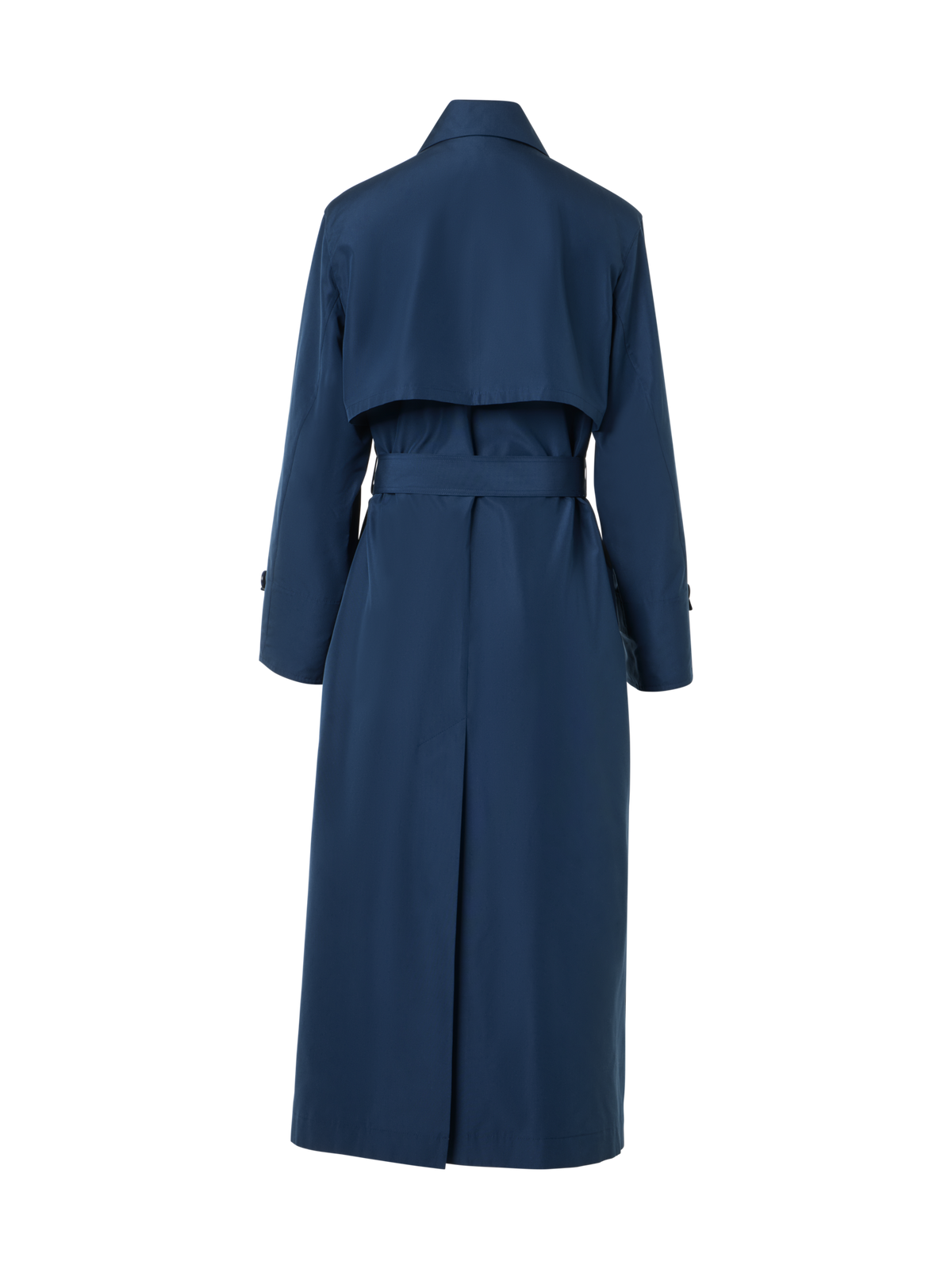 Designer Übergrosser Trenchcoat aus Seidenpopeline - Dunkelblau - Blau