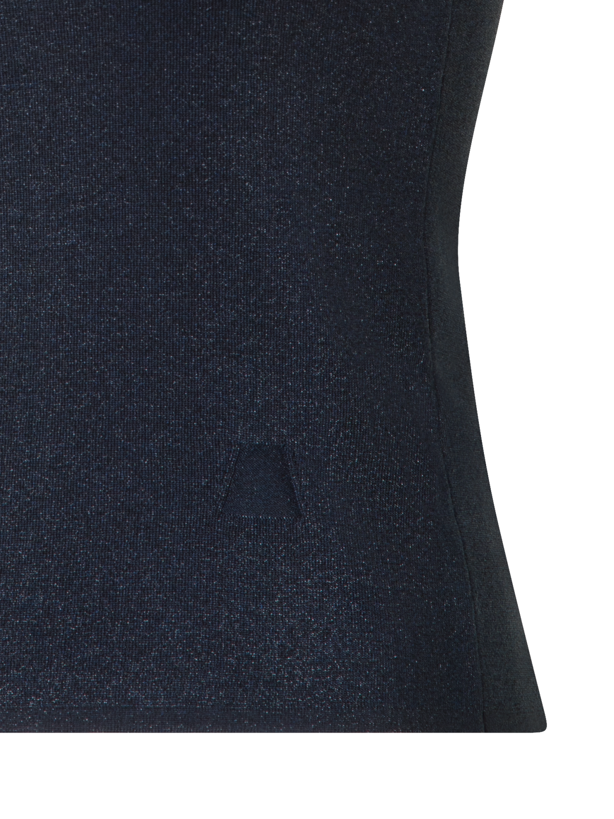 Designer Seiden-Tank-Top mit goldenem Lurex - Dunkelblau - Blau