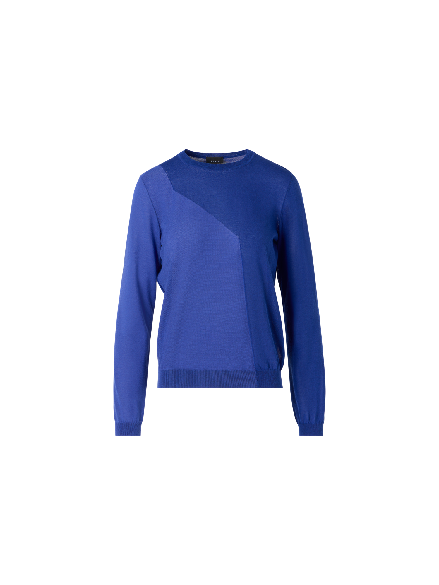 Designer Pullover aus Seidenbaumwolle mit High-Plains-Intarsie - Blau