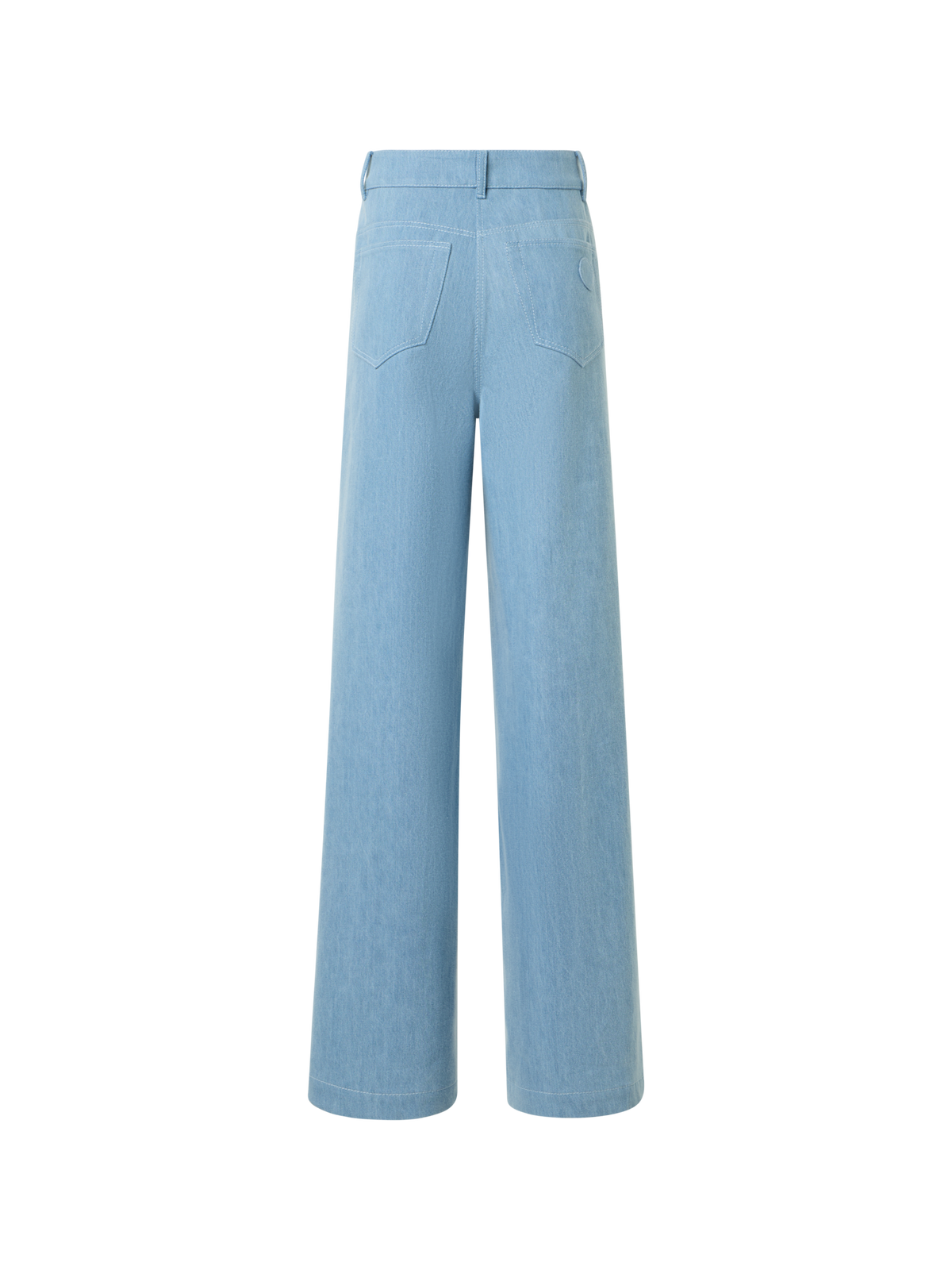 Designer Cooper Wide Leg Hose aus Stretch-Baumwolldenim - Blau