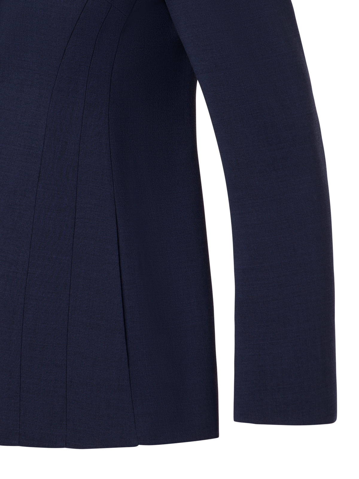 Designer Taillierte Jacke aus Wolle Bi-Stretch Doubleface - Dunkelblau