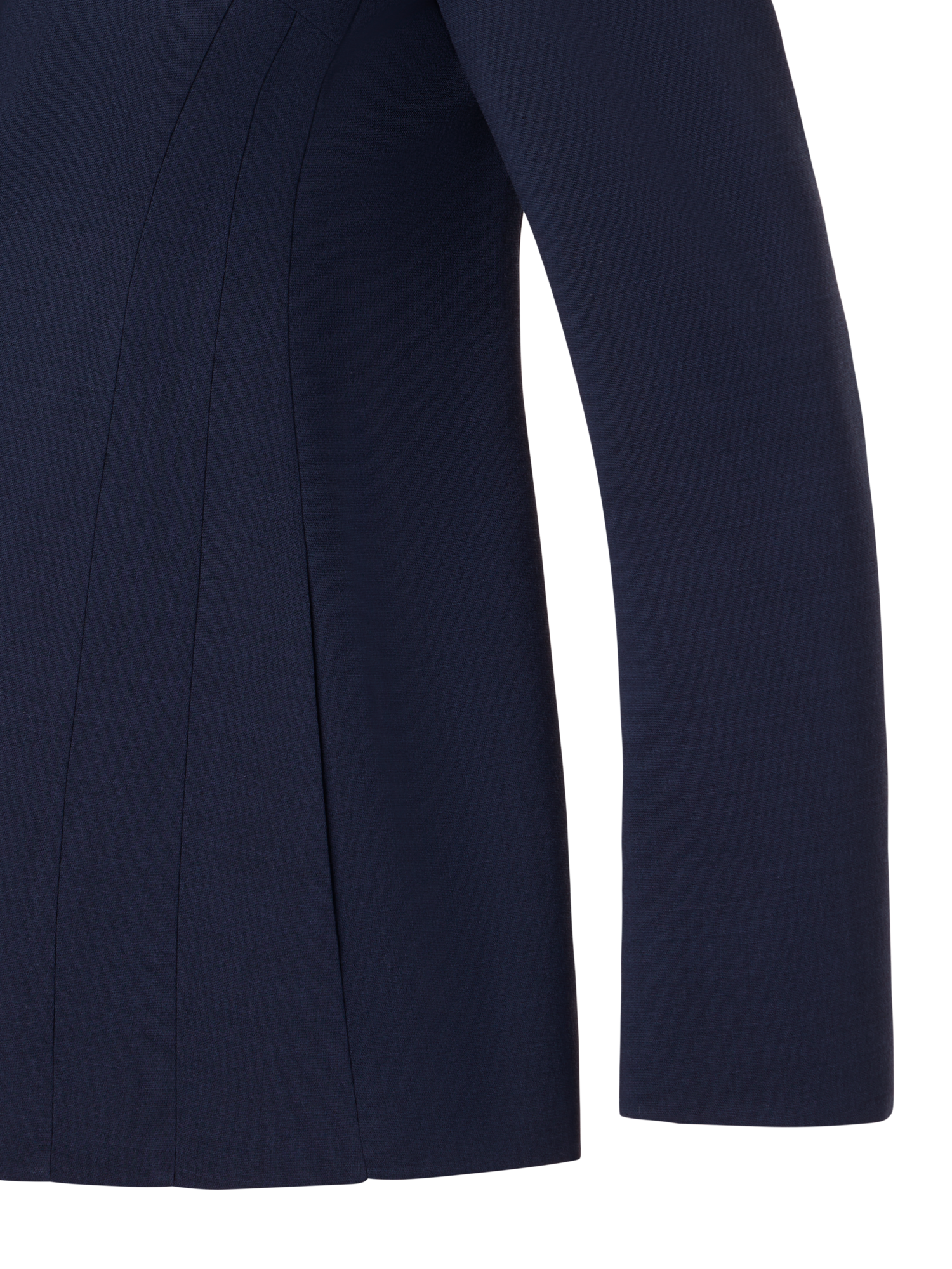 Designer Taillierte Jacke aus Wolle Bi-Stretch Doubleface - Dunkelblau