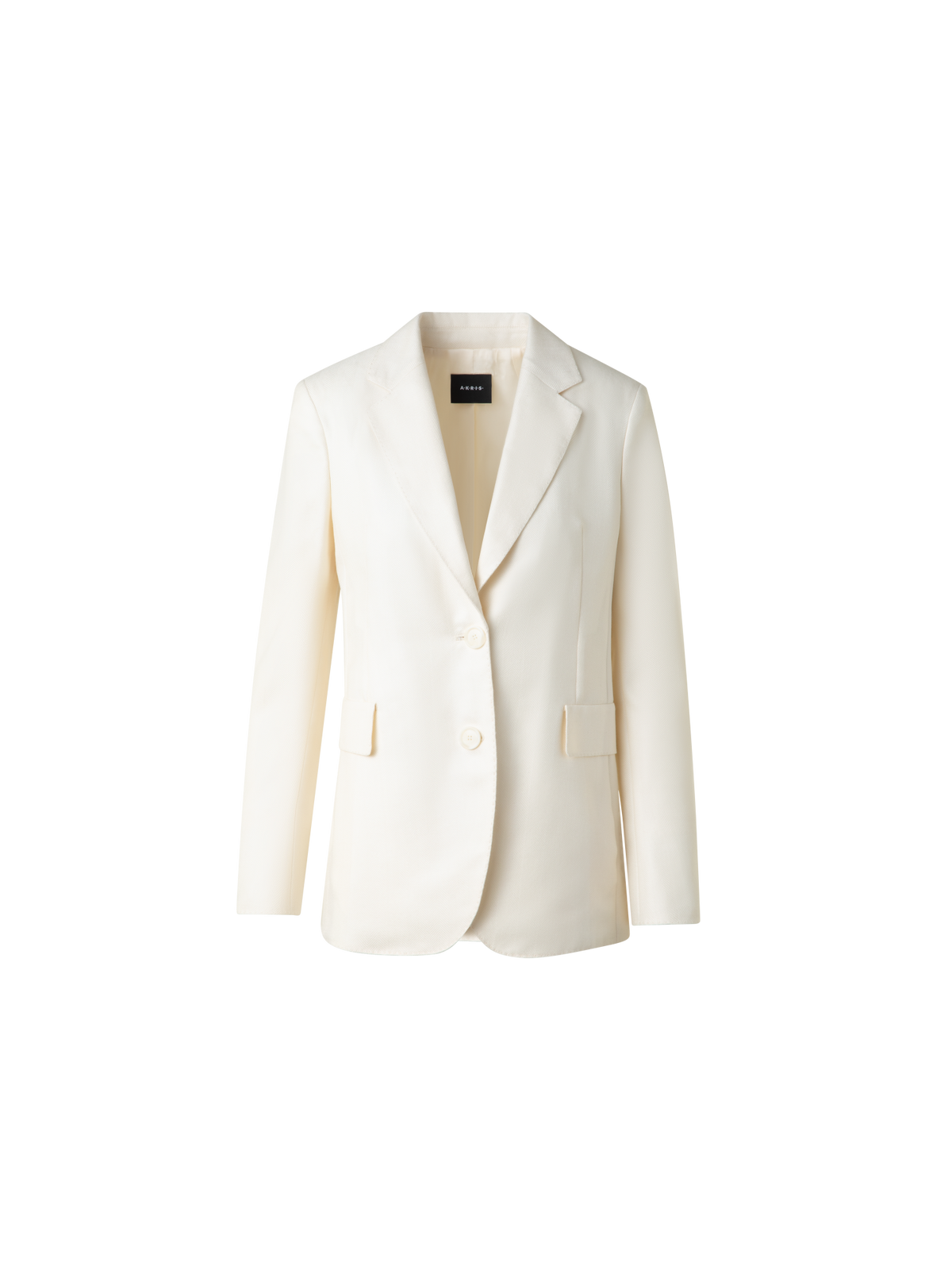 Designer Einreihiger Kaschmirblazer - Ecru - Weiss