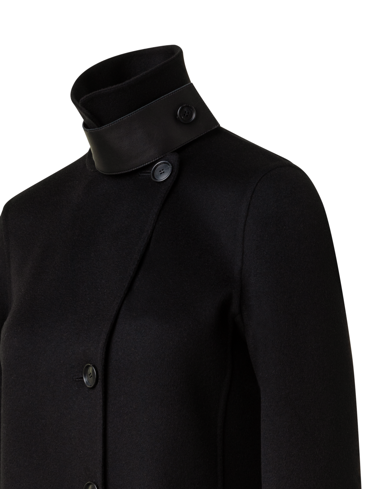 Designer Blazer Mantel aus Kaschmir-Doubleface - Schwarz
