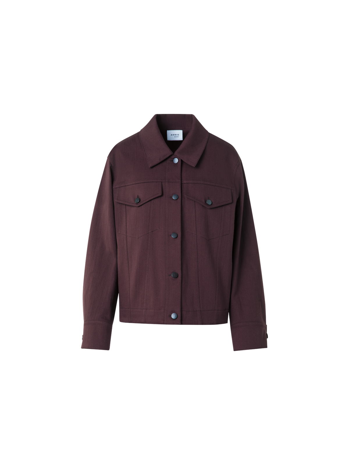 Designer Oversize Denimjacke aus Baumwolle - Violett - Rot