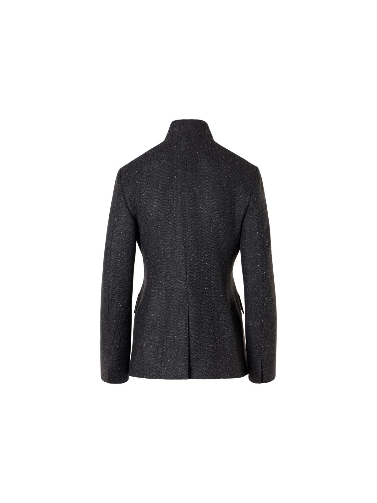 Designer Taillierte Kaschmirjacke mit Fischgrat - Grau