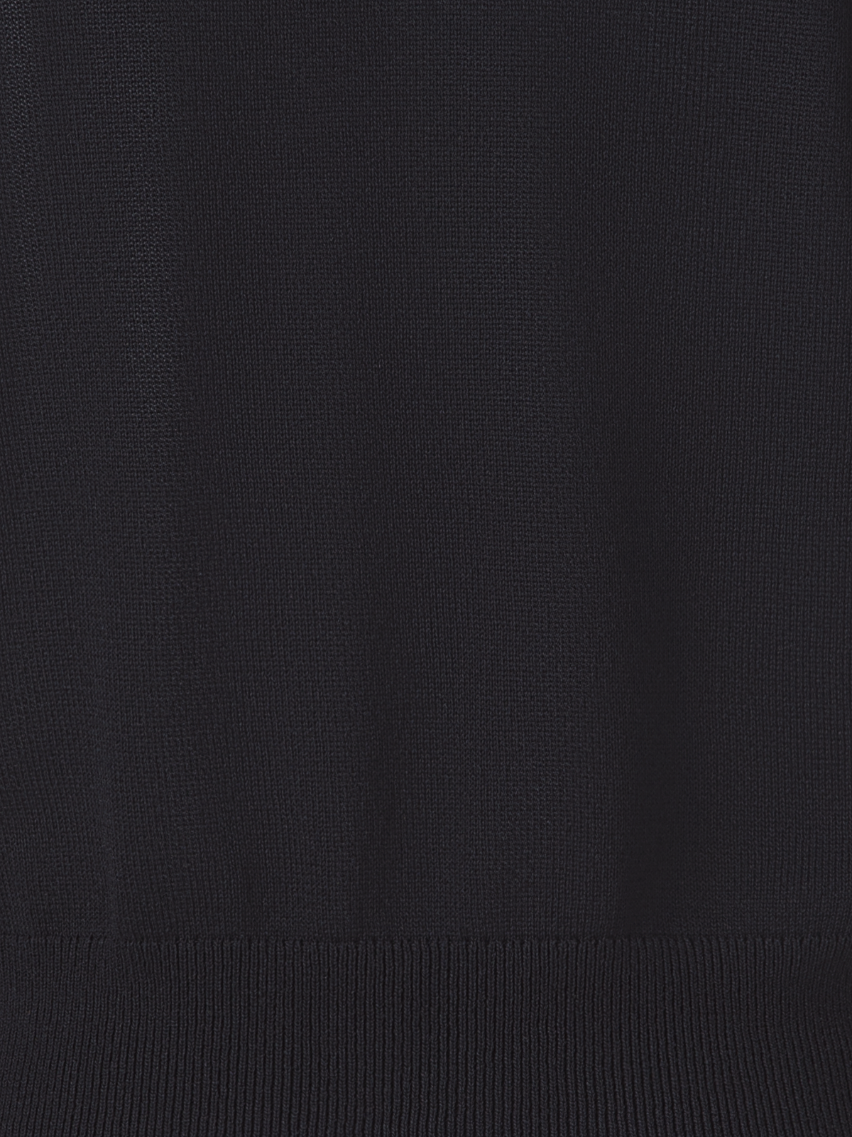 Designer Merino-Shirt mit bestickten 3D Carnation-Ärmel - Schwarz