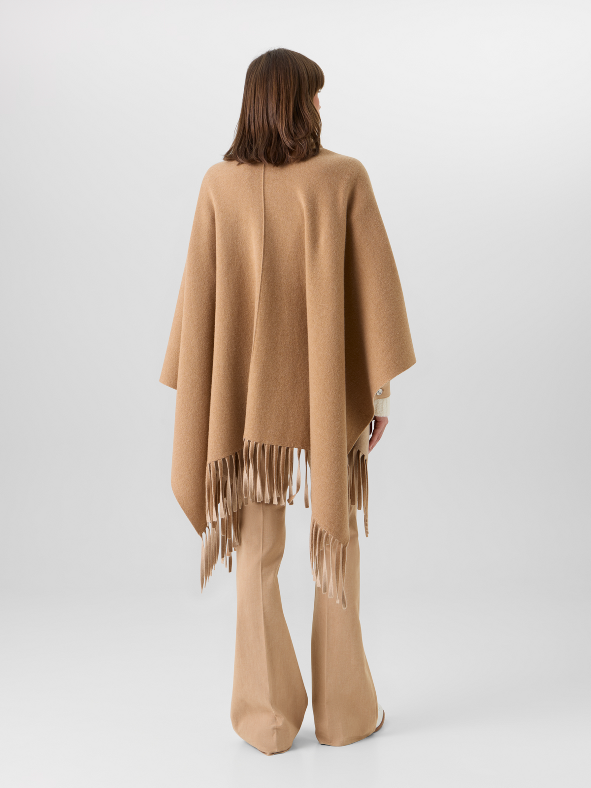 Designer Strickcape aus Kaschmir-Doubleface - Braun #editorial