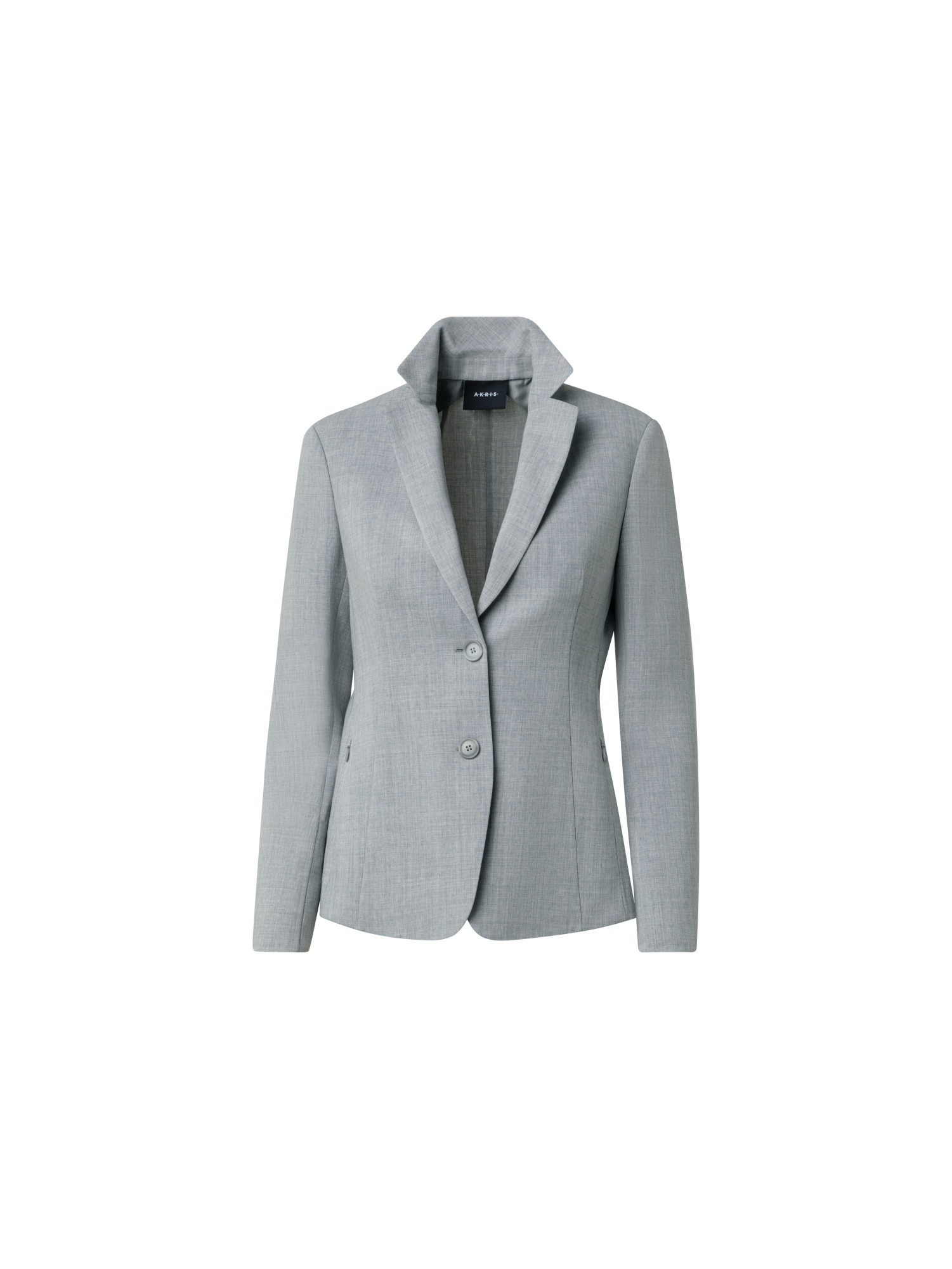 Designer Blazer aus Woll-Stretch-Doubleface - Grau