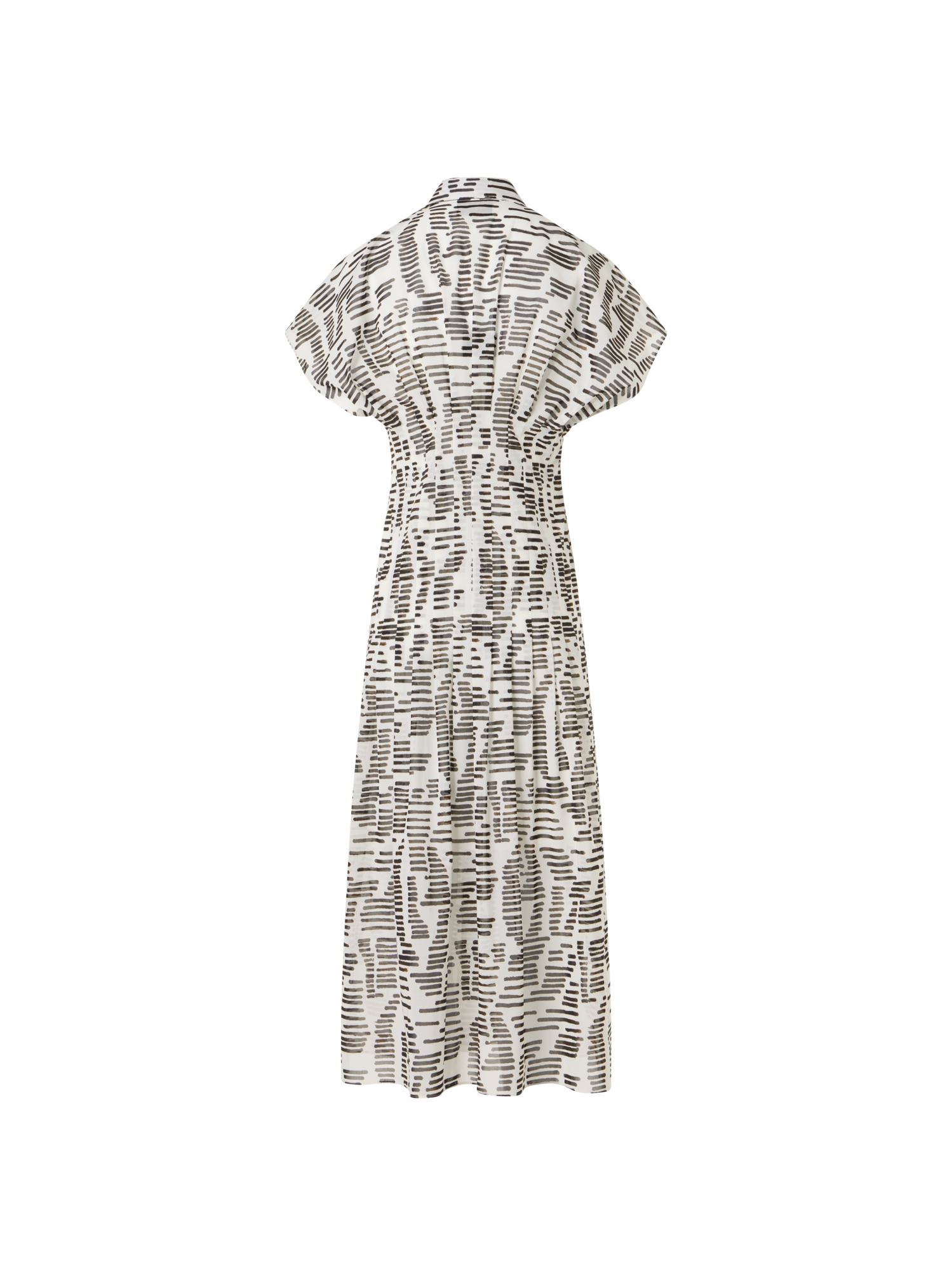 Designer Flügelärmel-Midi-Kleid mit Dance Movements Print - Bunt
