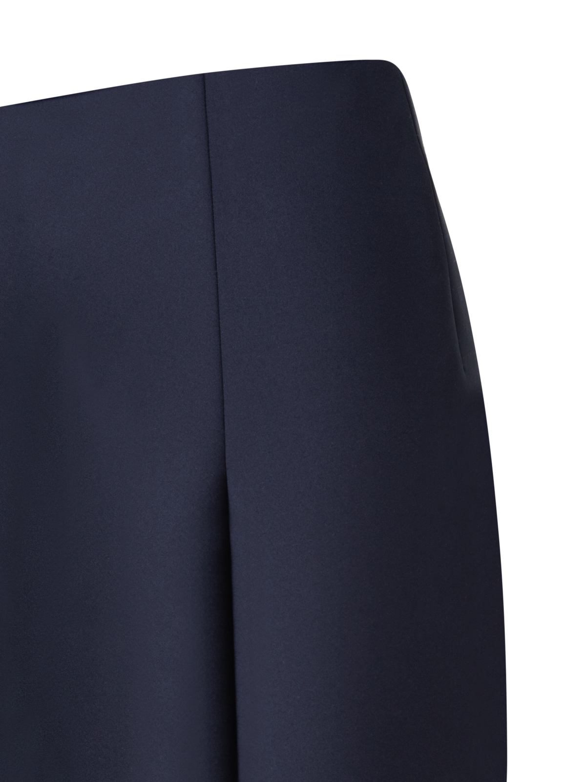 Designer Knielanger A-Linien-Rock aus Neopren - Schwarz