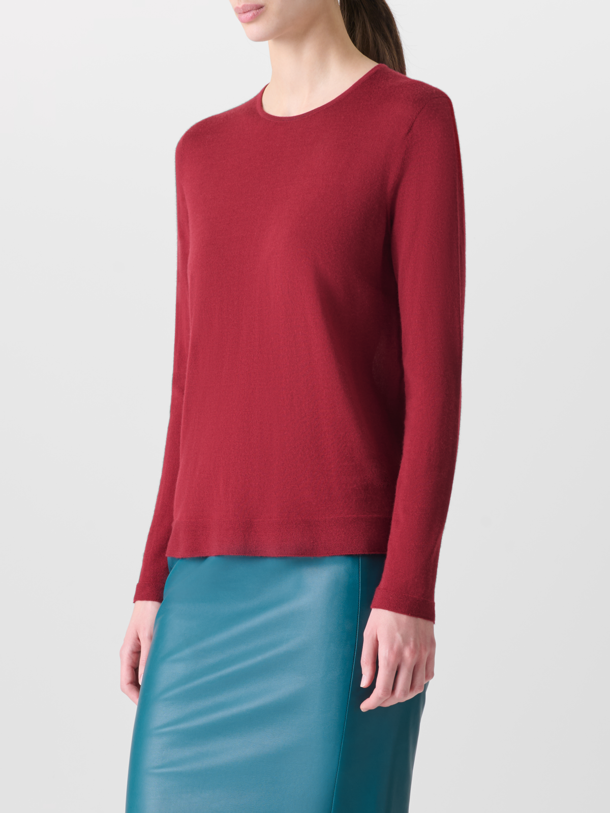 Designer Feinstrickpullover aus Kaschmir und Seide - Rot #editorial