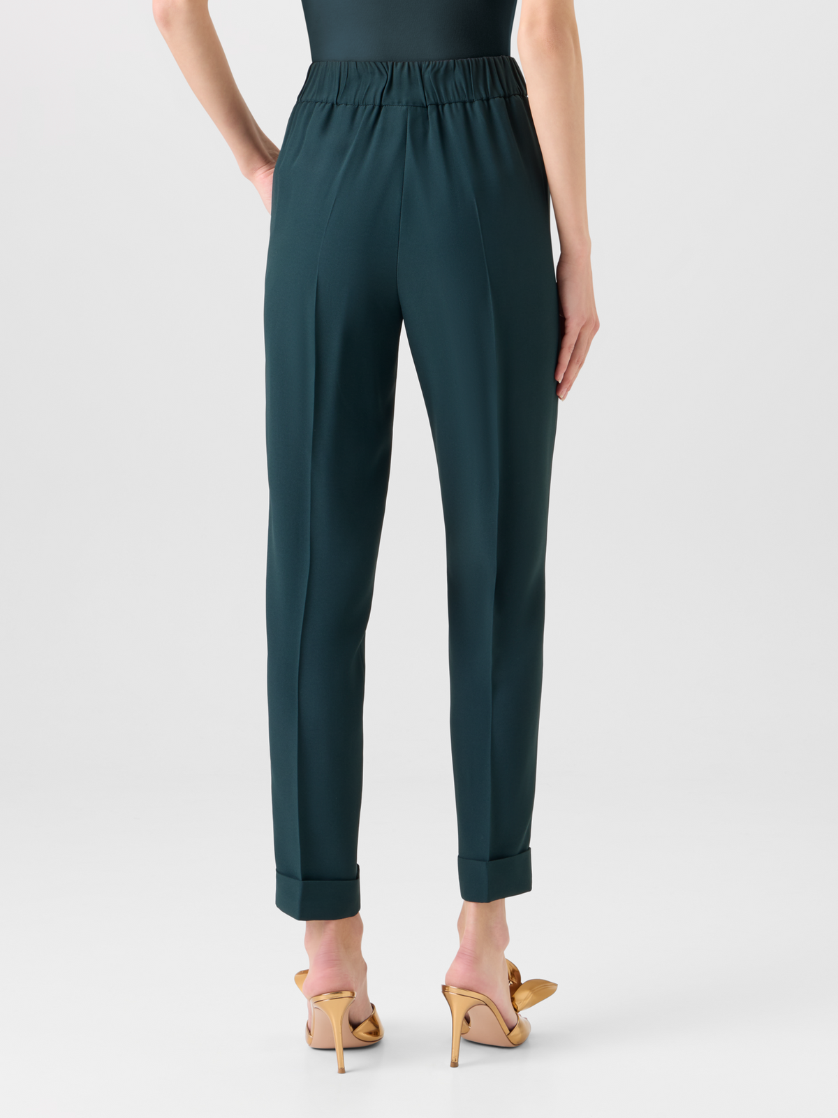 Designer Tapered Hose mit elastischem Bund - Grün 