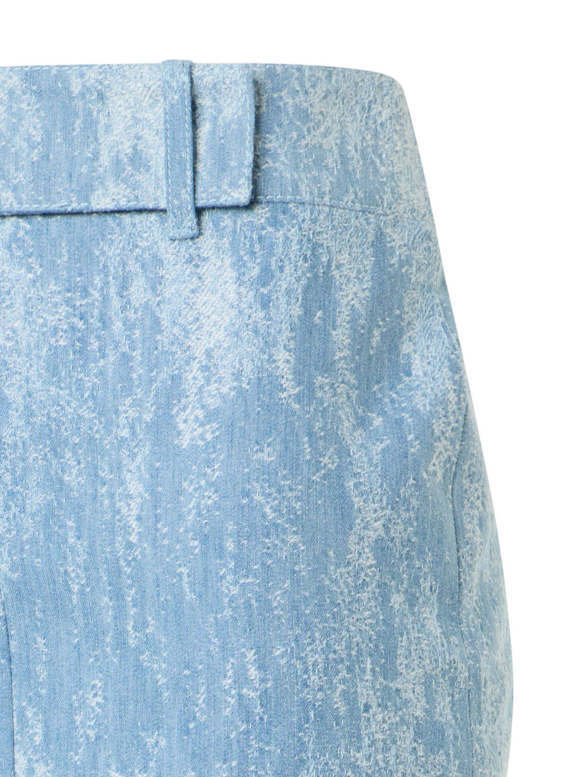 Designer Bleistiftrock aus Jacquard-Denim - Blau