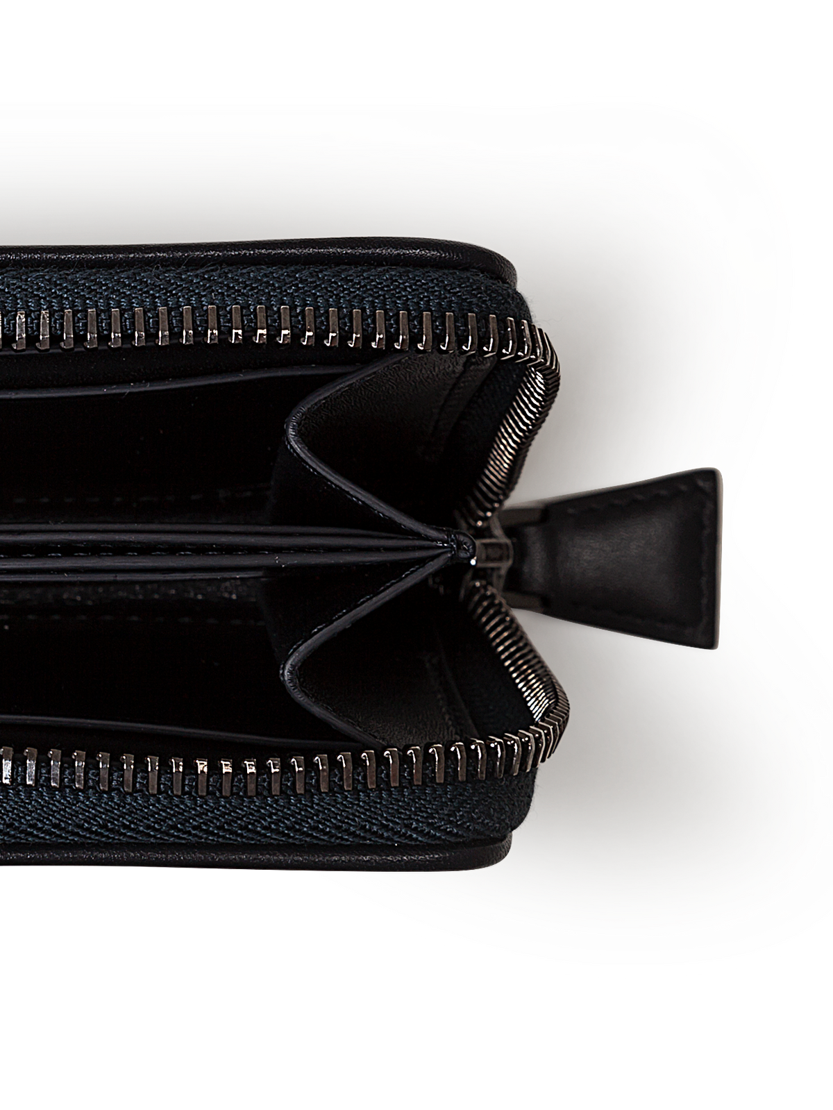 Designer Small Zip Wallet - Schwarz - Dunkelblau