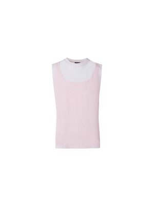 Designer Transparentes Doppellagiges Top - Rosa