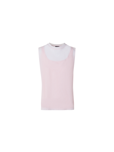 Designer Transparentes Doppellagiges Top - Rosa