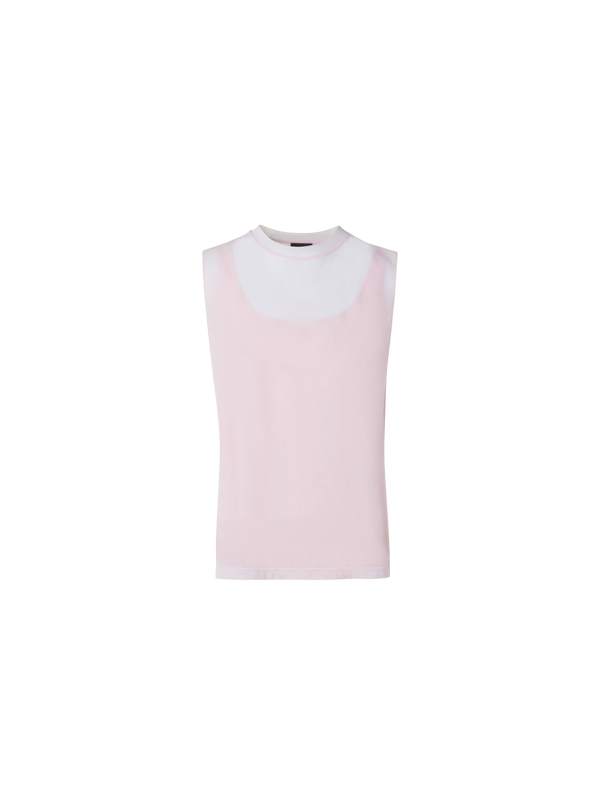 Designer Transparentes Doppellagiges Top - Rosa