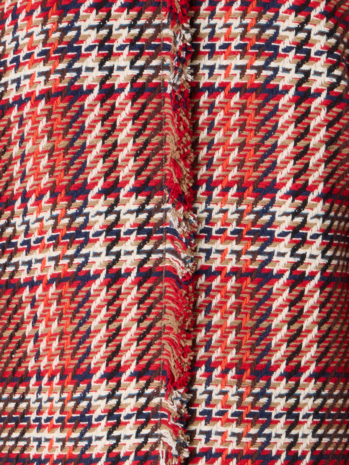 Designer Langärmelige Jacke aus Baumwoll-Tweed - Bunt