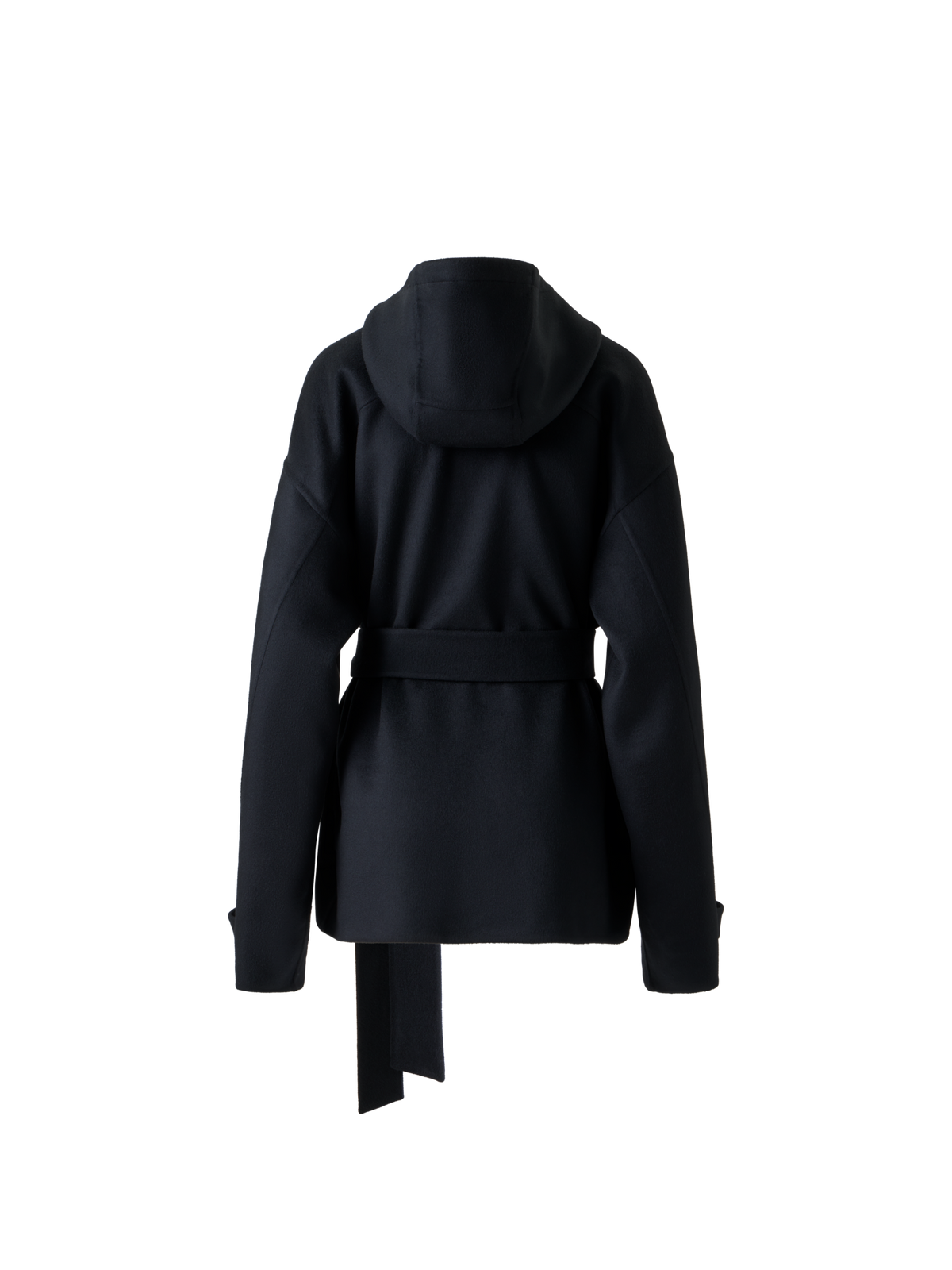 Designer Doppelreihiger Kaschmir-Doubleface-Parka - Schwarz