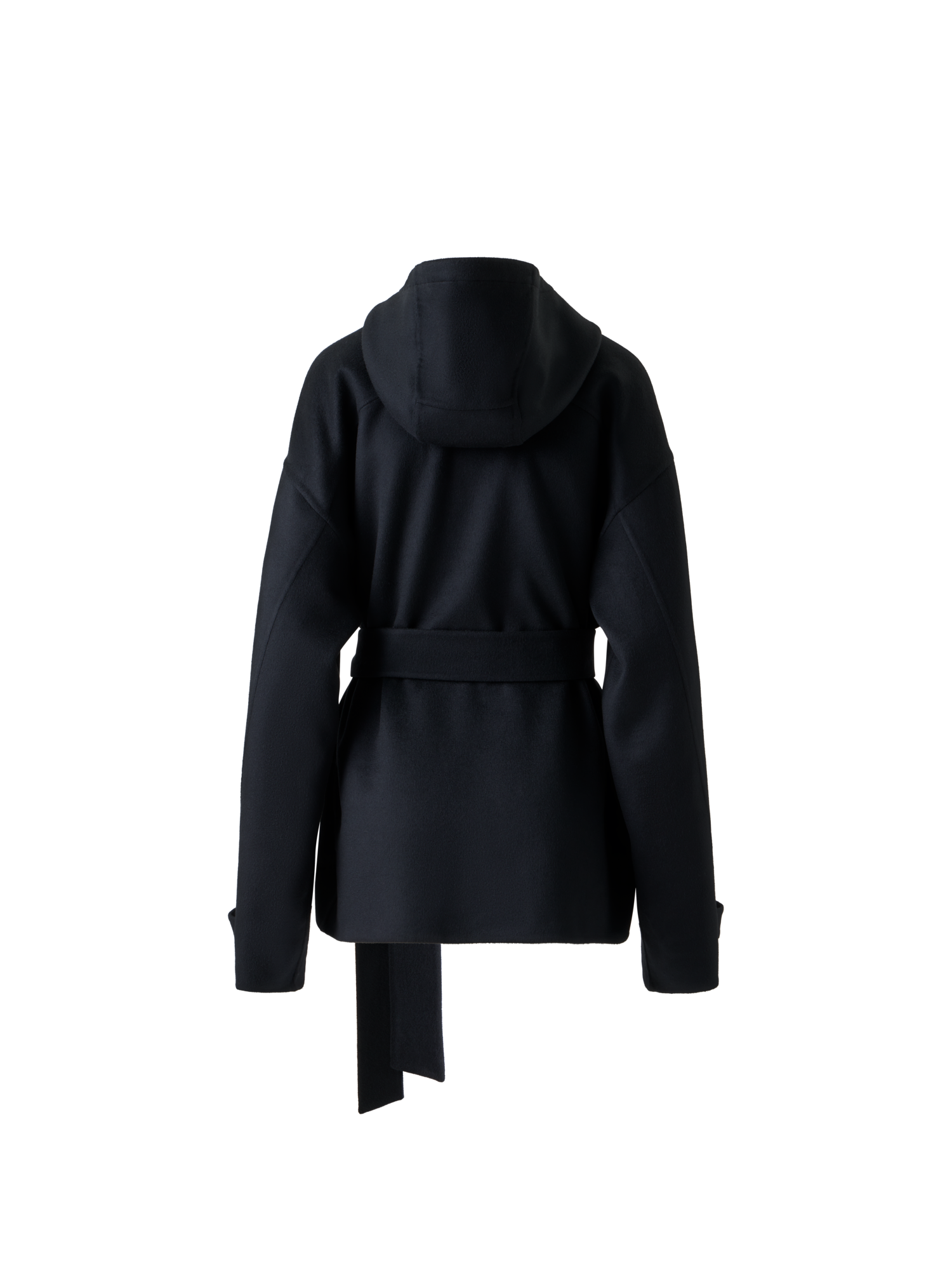 Designer Doppelreihiger Kaschmir-Doubleface-Parka - Schwarz