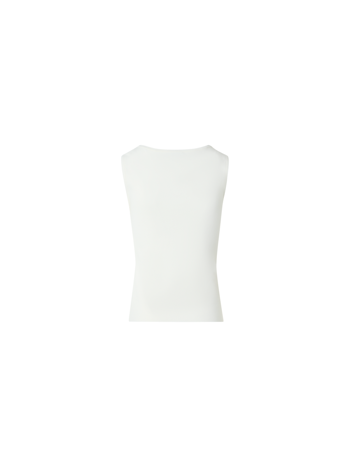 Designer Tailliertes Tanktop aus Viskosemischung-Strick - Weiss