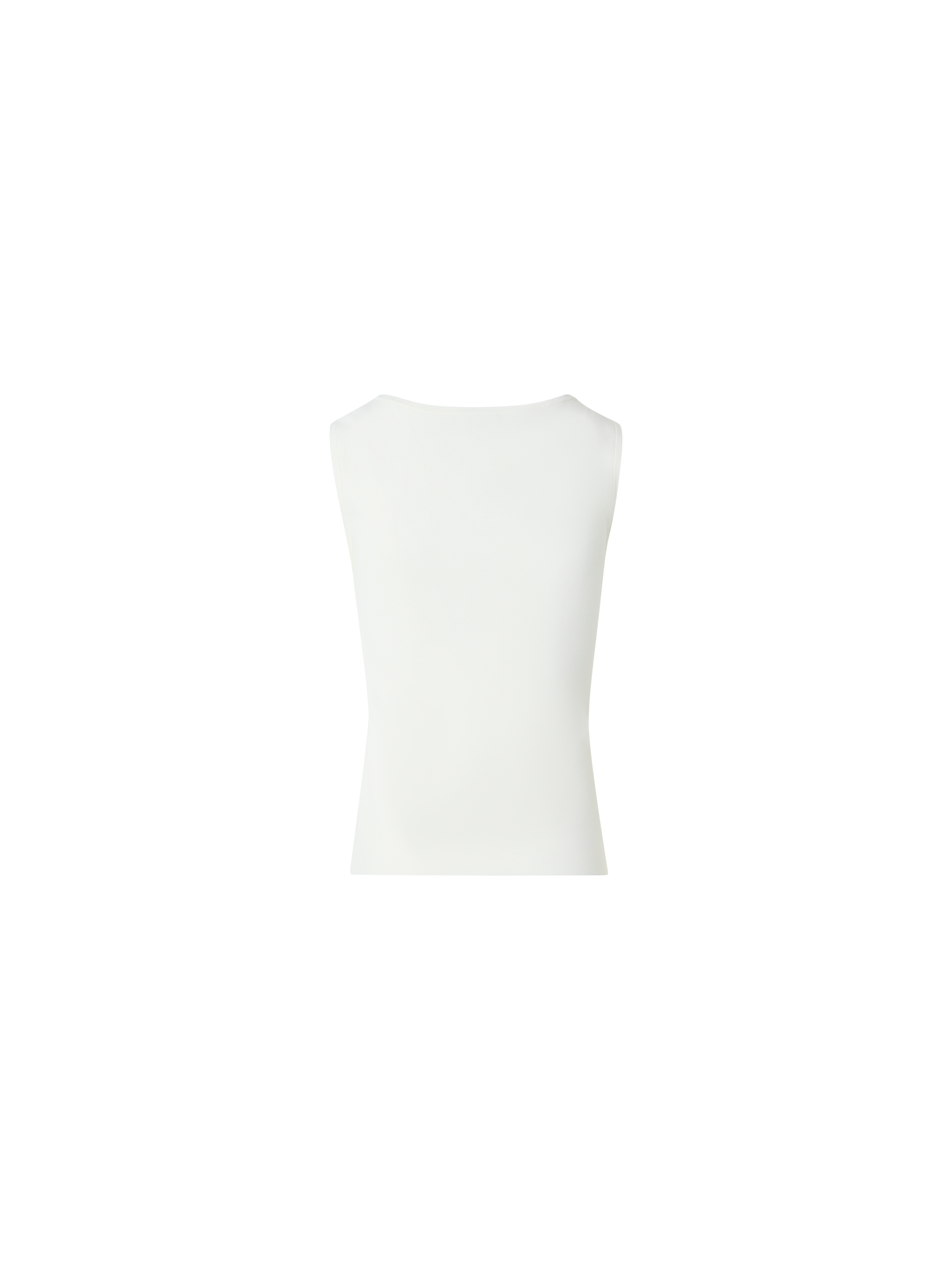 Designer Tailliertes Tanktop aus Viskosemischung-Strick - Weiss