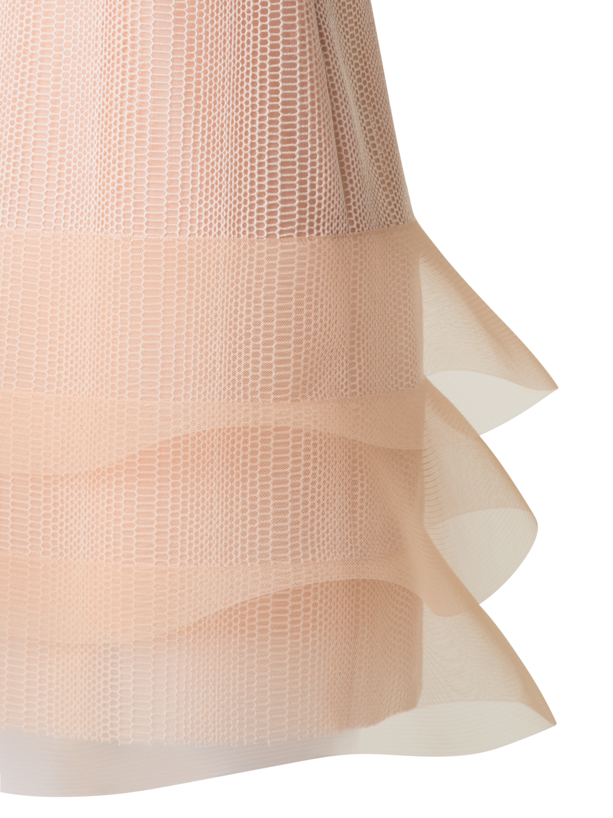 Designer Allover Stickerei-Cocktailkleid mit Wellen - Beige