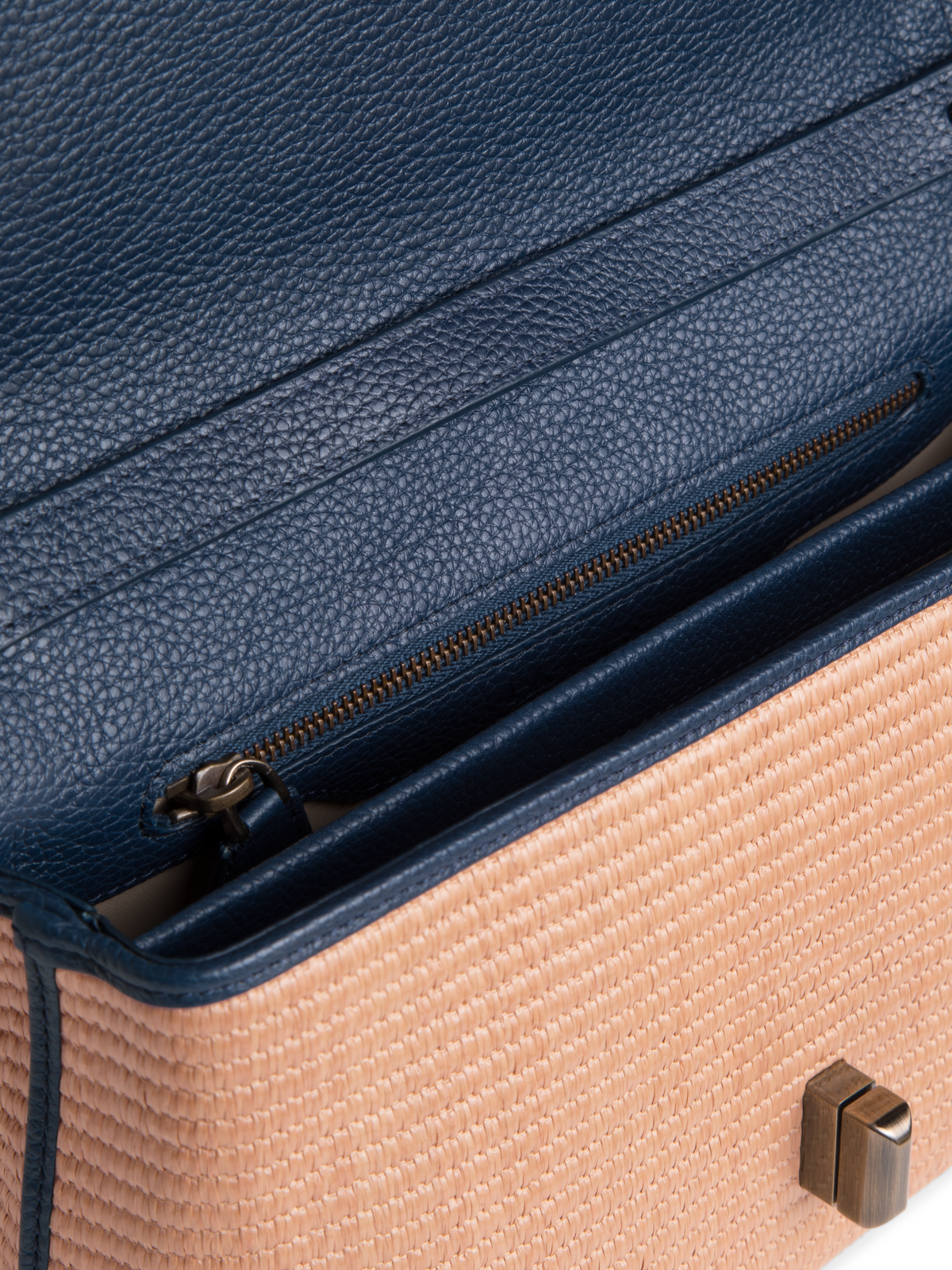 Designer Anouk Small Day Bag - Dunkelblau - Blau - Bunt - Beige