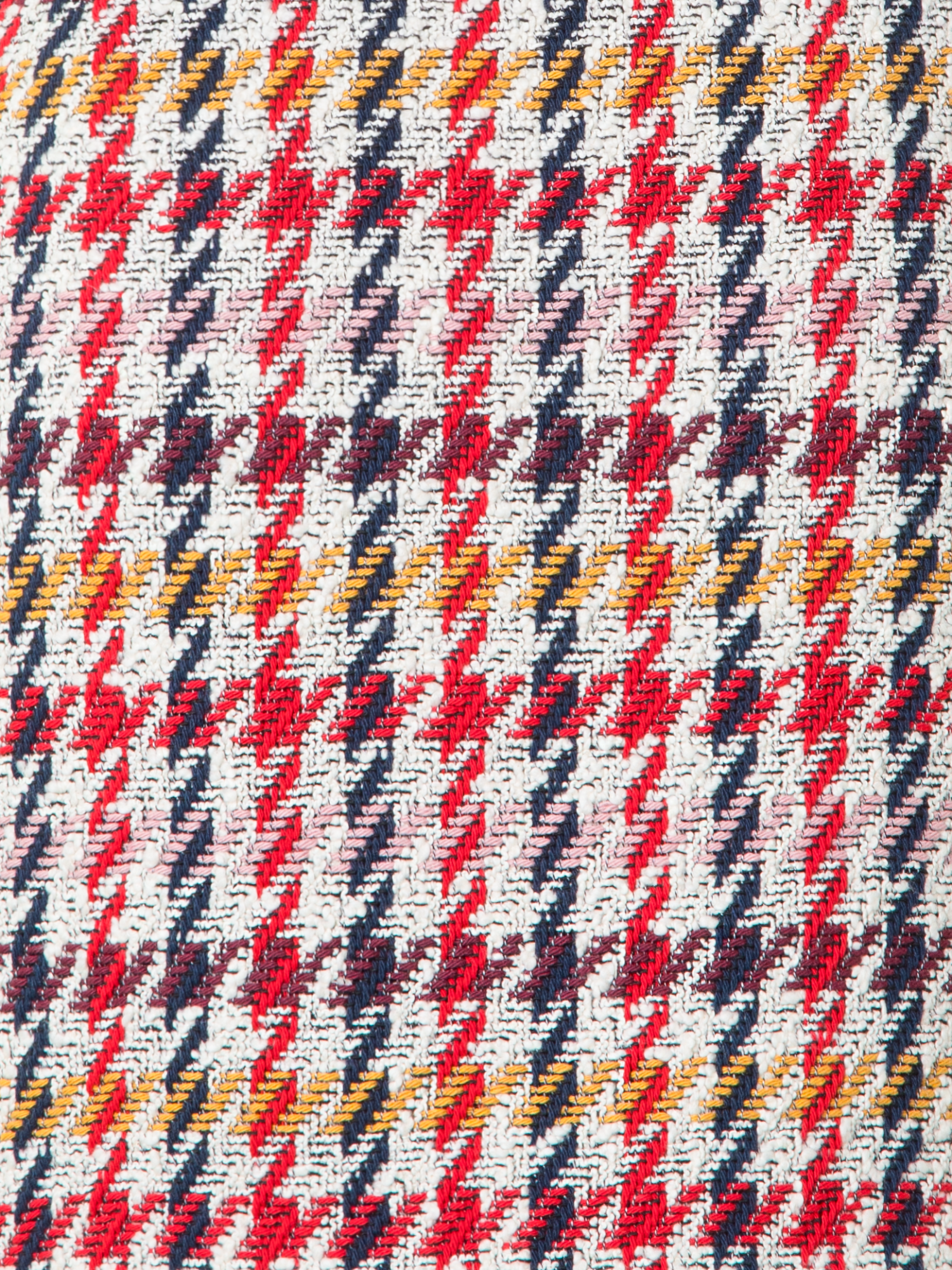 Designer Mini-Tweedrock aus karierter Baumwollmischung - Bunt - Rot