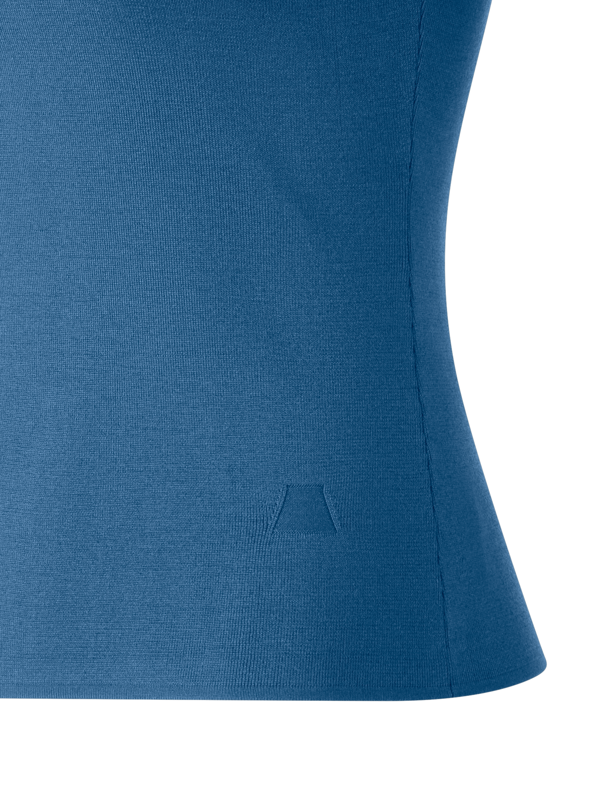 Designer Strick-Tank-Top aus Seiden-Stretch - Blau