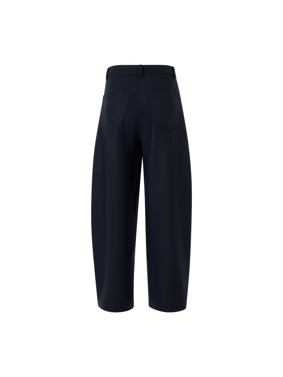 Designer Barrel-Leg Hose aus schwerem Wollflanell - Dunkelblau