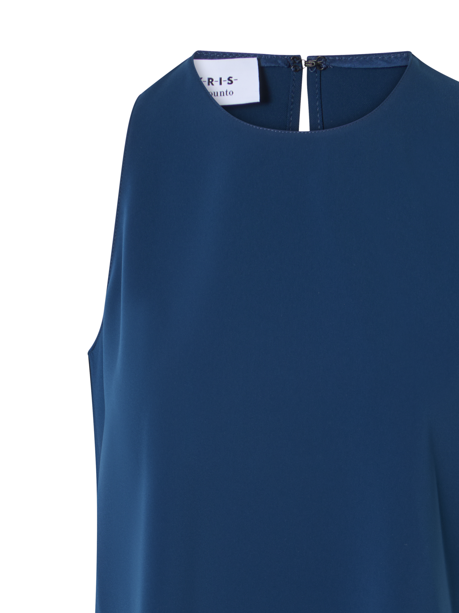 Designer Charakteristische, ärmellose Bluse aus Lasercut - Dunkelblau - Blau