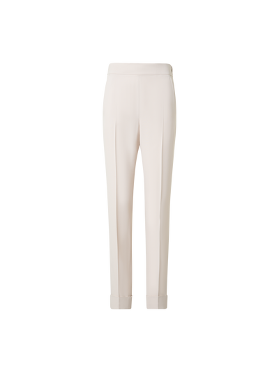 Designer Tapered Hose mit elastischem Bund - Ecru - Beige - Weiss