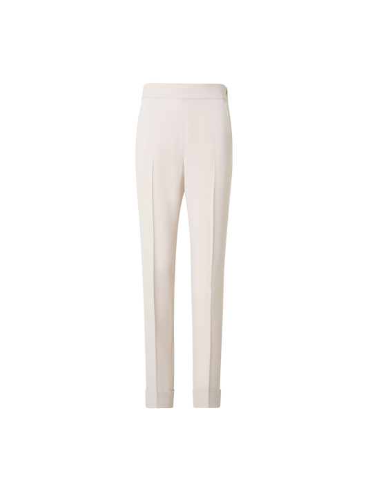 Designer Tapered Hose mit elastischem Bund - Ecru - Beige - Weiss