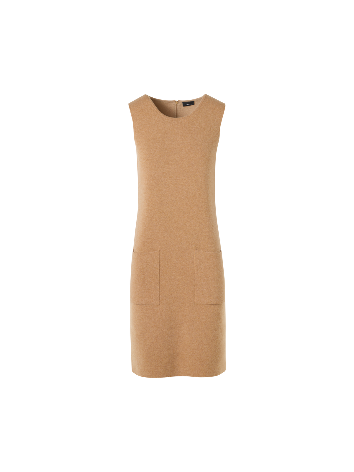 Designer Ärmelloses Strickkleid aus Kaschmir-Doubleface - Braun