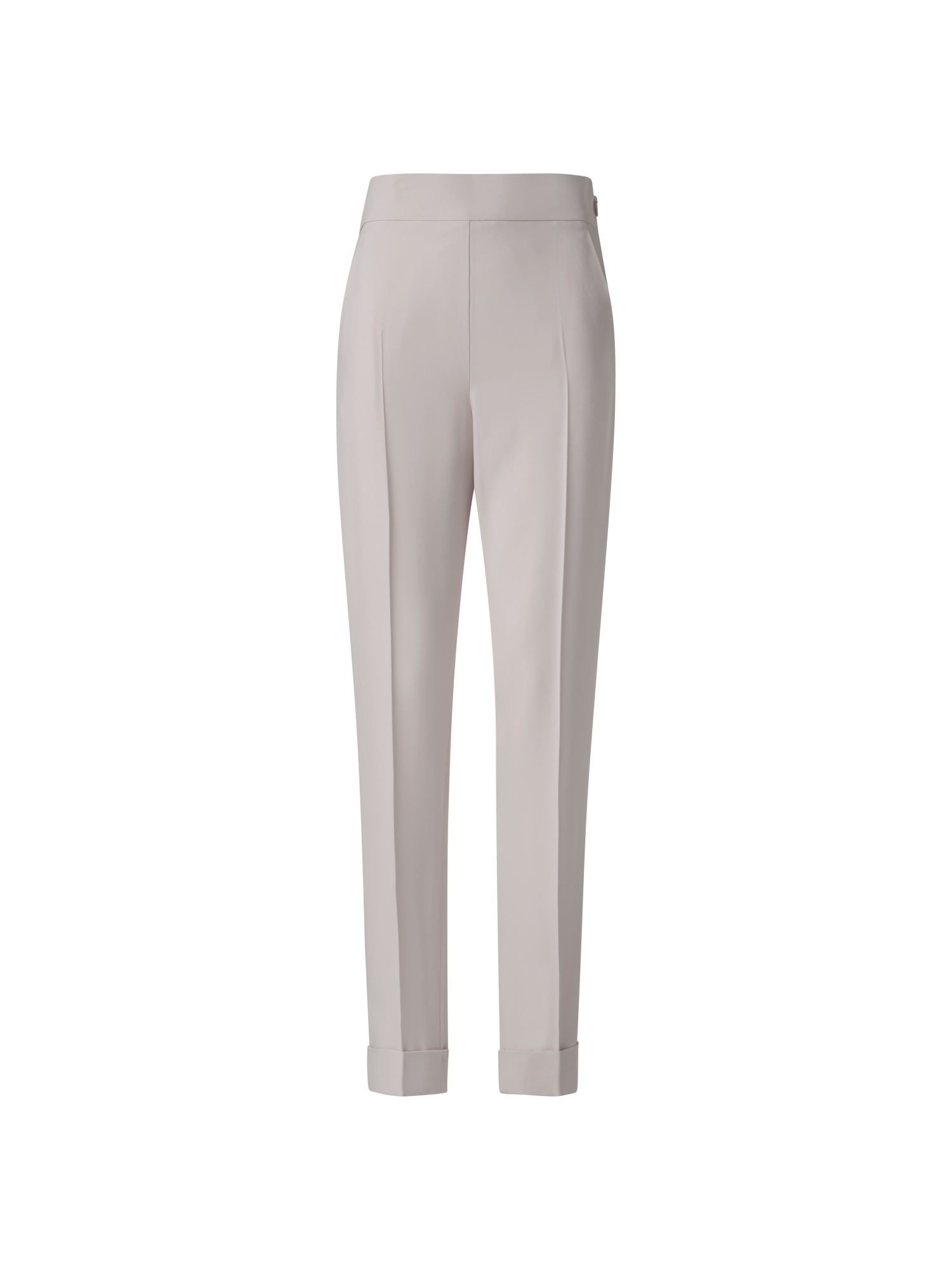 Designer Tapered Hose aus Crêpe - Grau - Beige