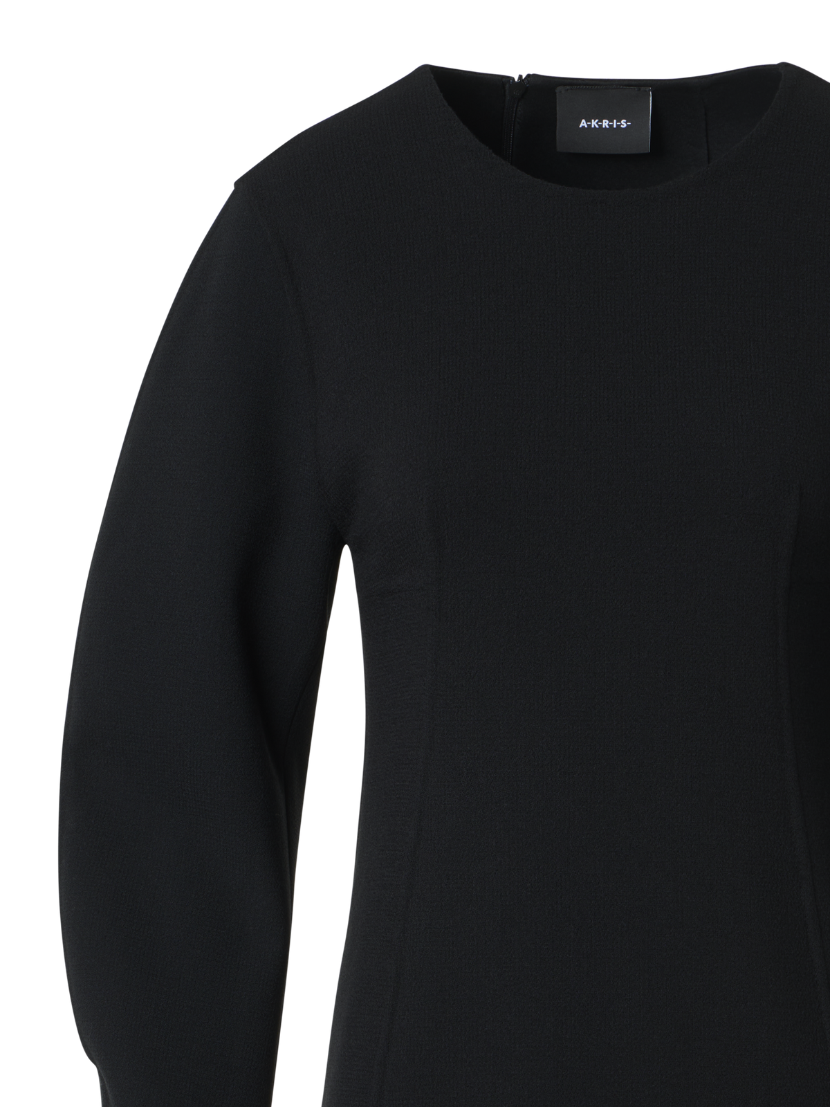 Designer Kurzes Etuikleid aus Woll-Crêpe Doubleface - Schwarz