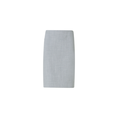 Wool Double-Face Pencil Skirt with Zip Pockets