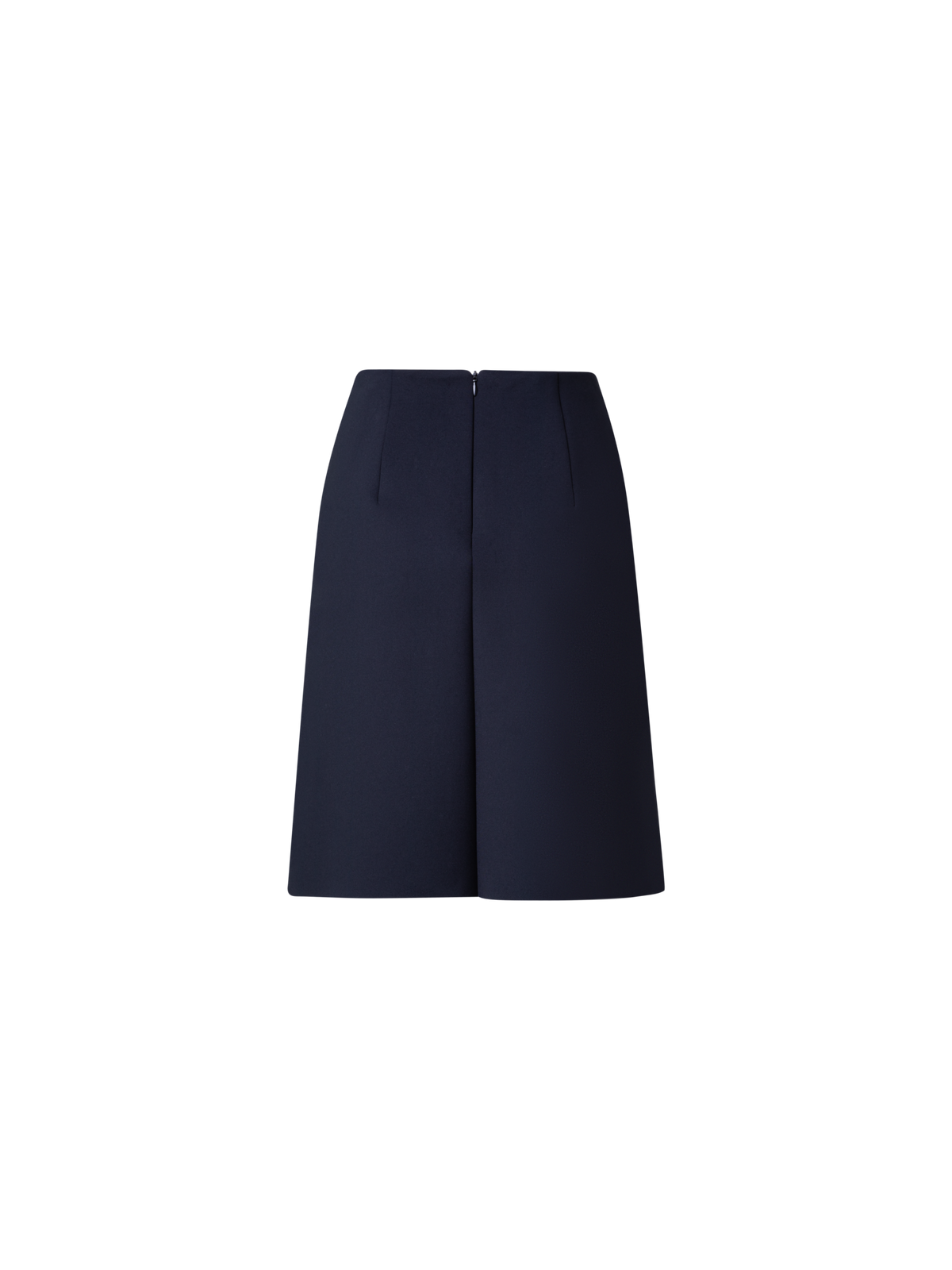 Designer Knielanger A-Linien-Rock aus Neopren - Schwarz