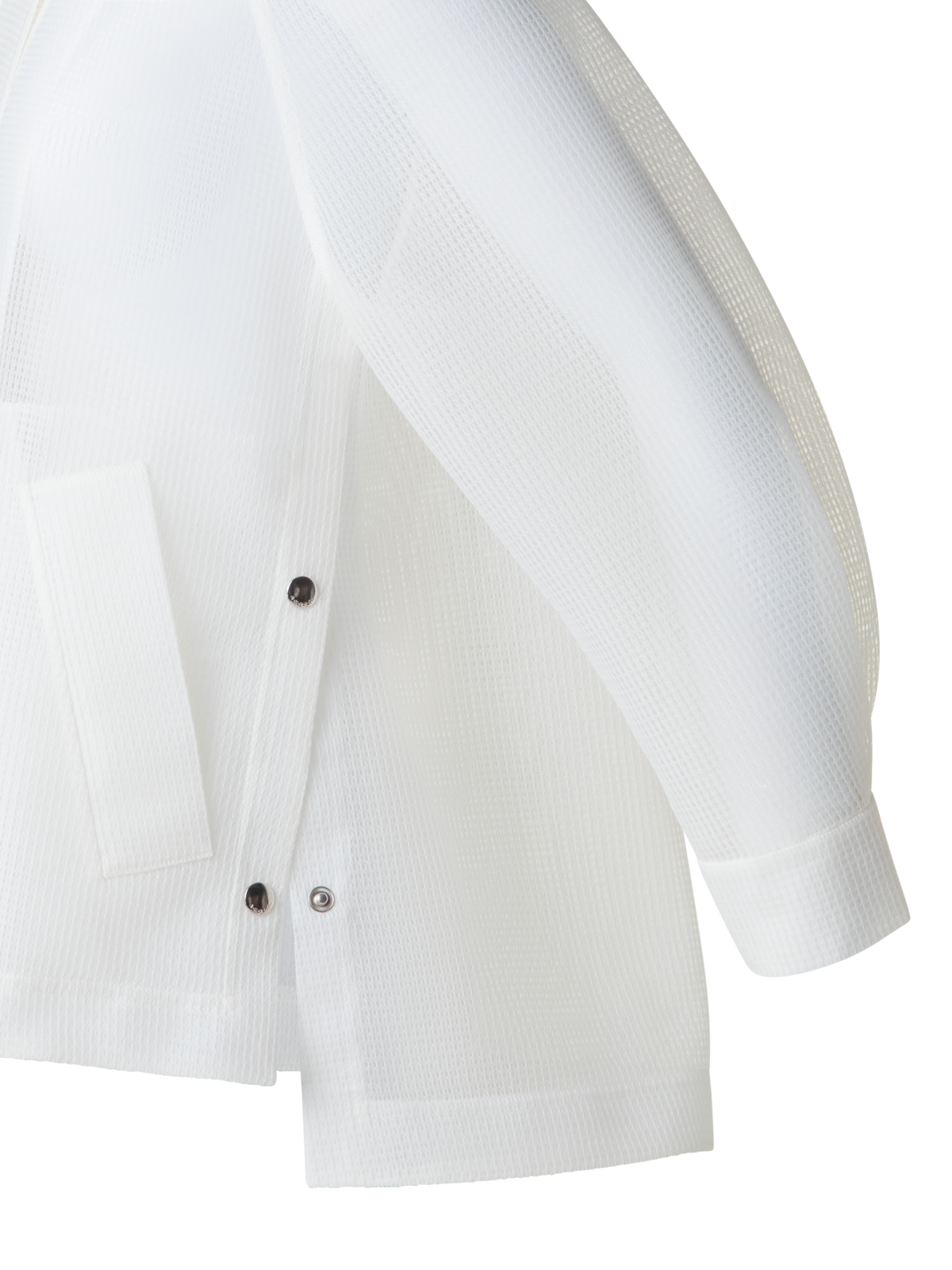 Designer Wasserabweisender und Transparenter Parka - Weiss