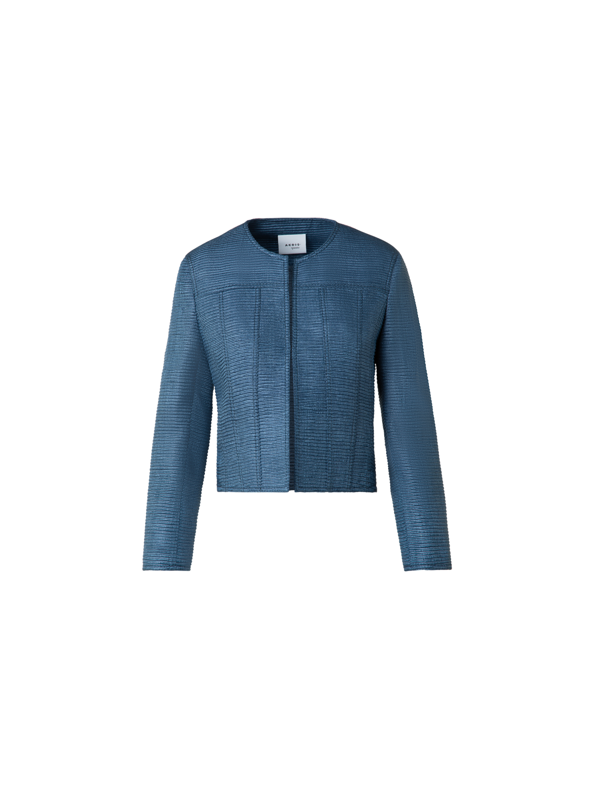Designer Kurze Jacke aus indischer Seide Ottoman - Blau