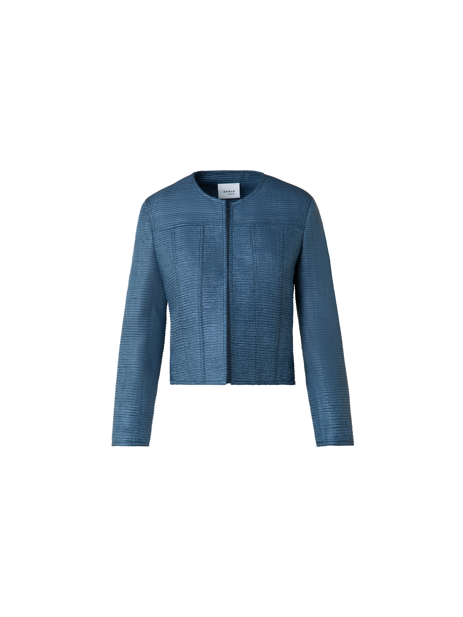Designer Kurze Jacke aus indischer Seide Ottoman - Blau