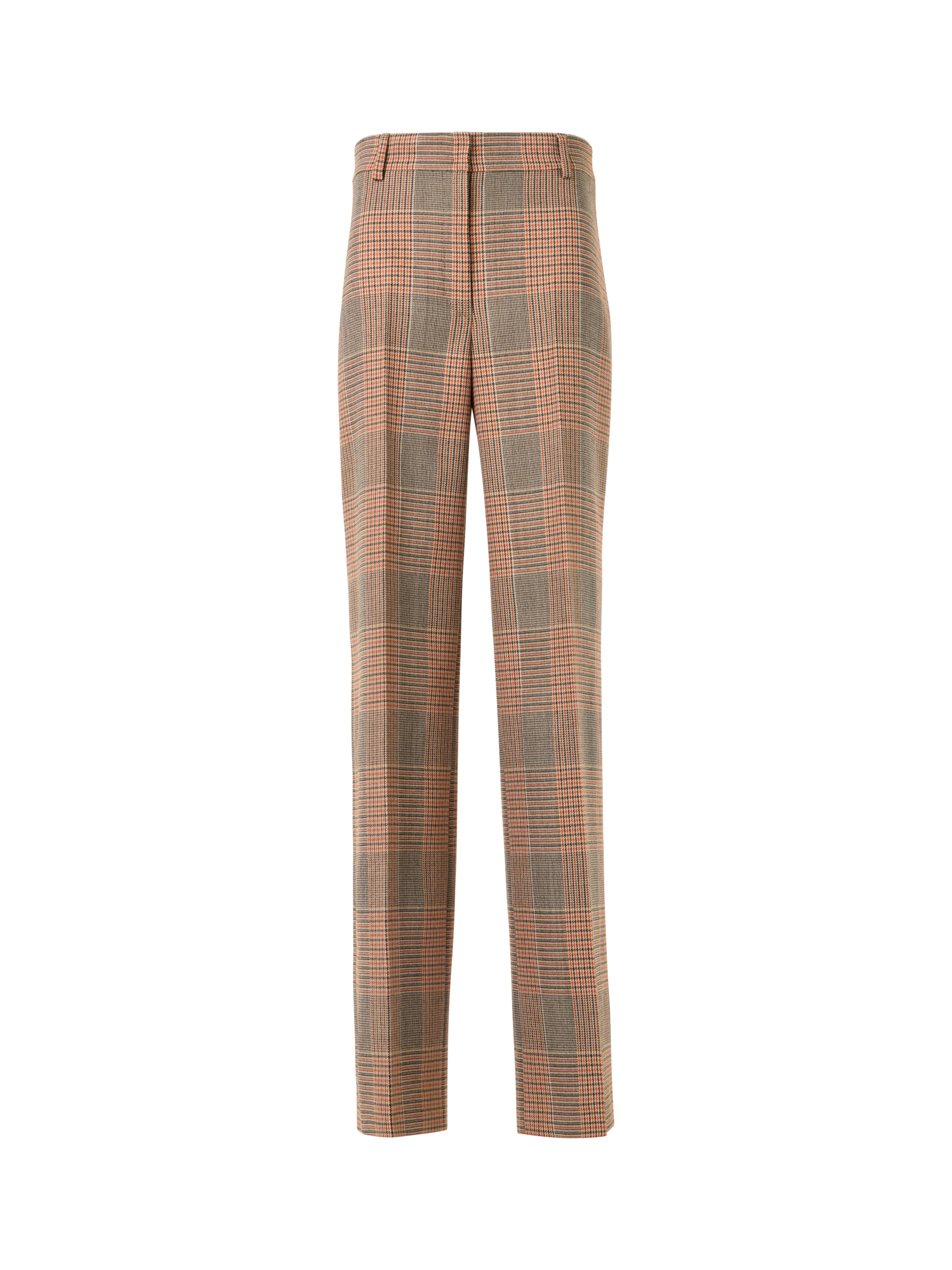 Designer Chiaro Wide-Leg Hose aus Glencheck auf schwerem Woll-Twill - Bunt
